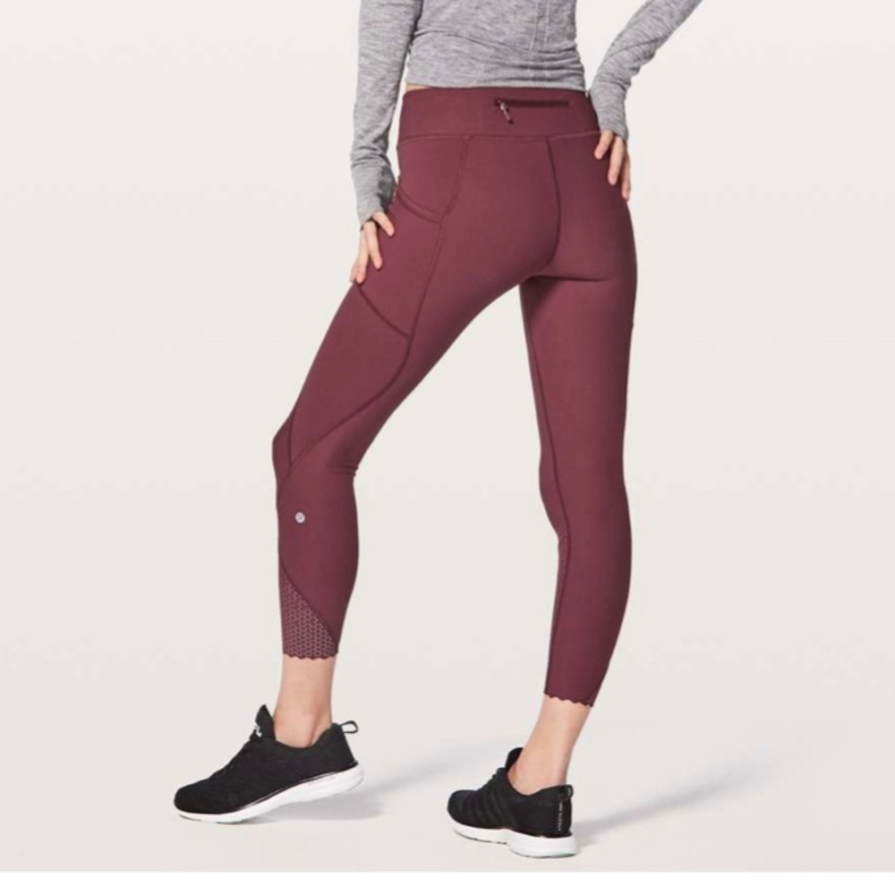Lululemon Athletica Pants Tight Stuff Scalloped Hem Size 6